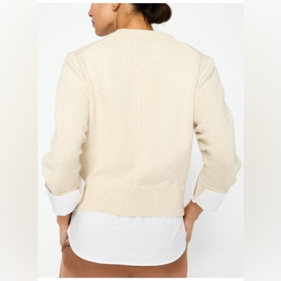 Brochu Walker Raya Ruched Crew Looker in Bisque & White size XS - Picture 5 of 9